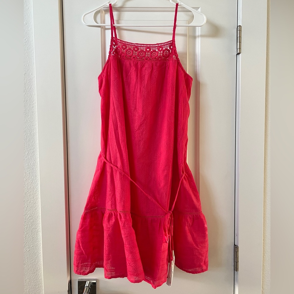 Lovestitch Pink Sleeveless Dress with Decorative Detailing